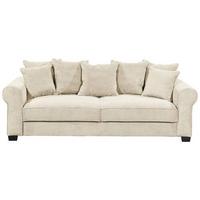 2-sitzer-sofa Mit Schlaffunktion Maureen B:250cm - Creme/Schwarz, KONVENTIONELL, Textil (250/95/125cm) - MID.YOU
