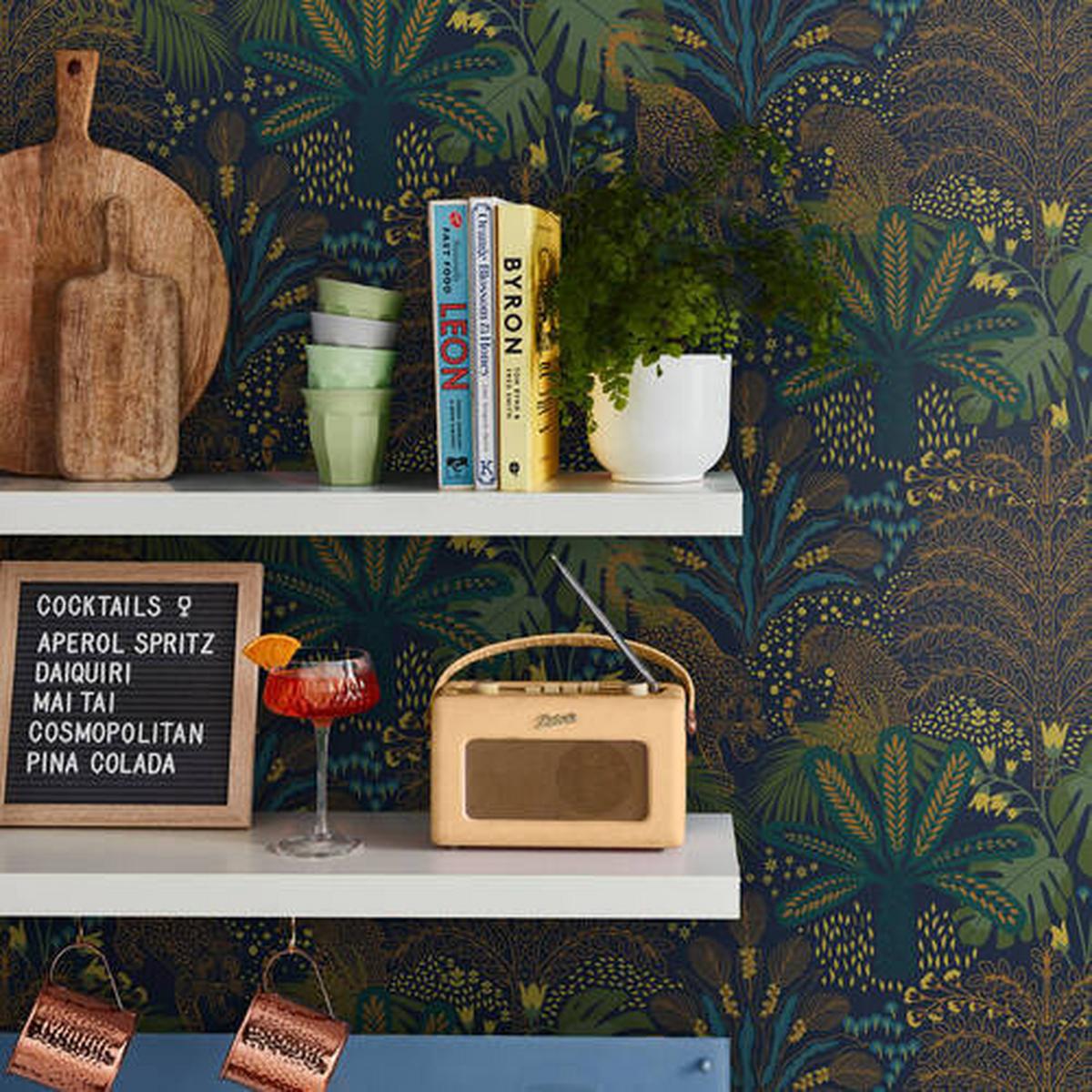 Vliestapete 118612 - Blau/Braun, Basics, Papier/Kunststoff (52/1000cm)