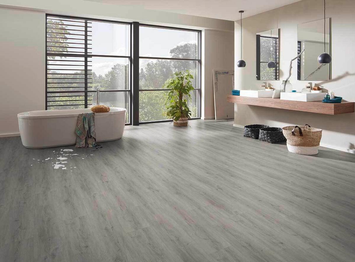 Designboden Eichefarben Landhausdiele Stärke 3,8mm - Eichefarben, Basics, Kunststoff (122/22.8/0.38cm)