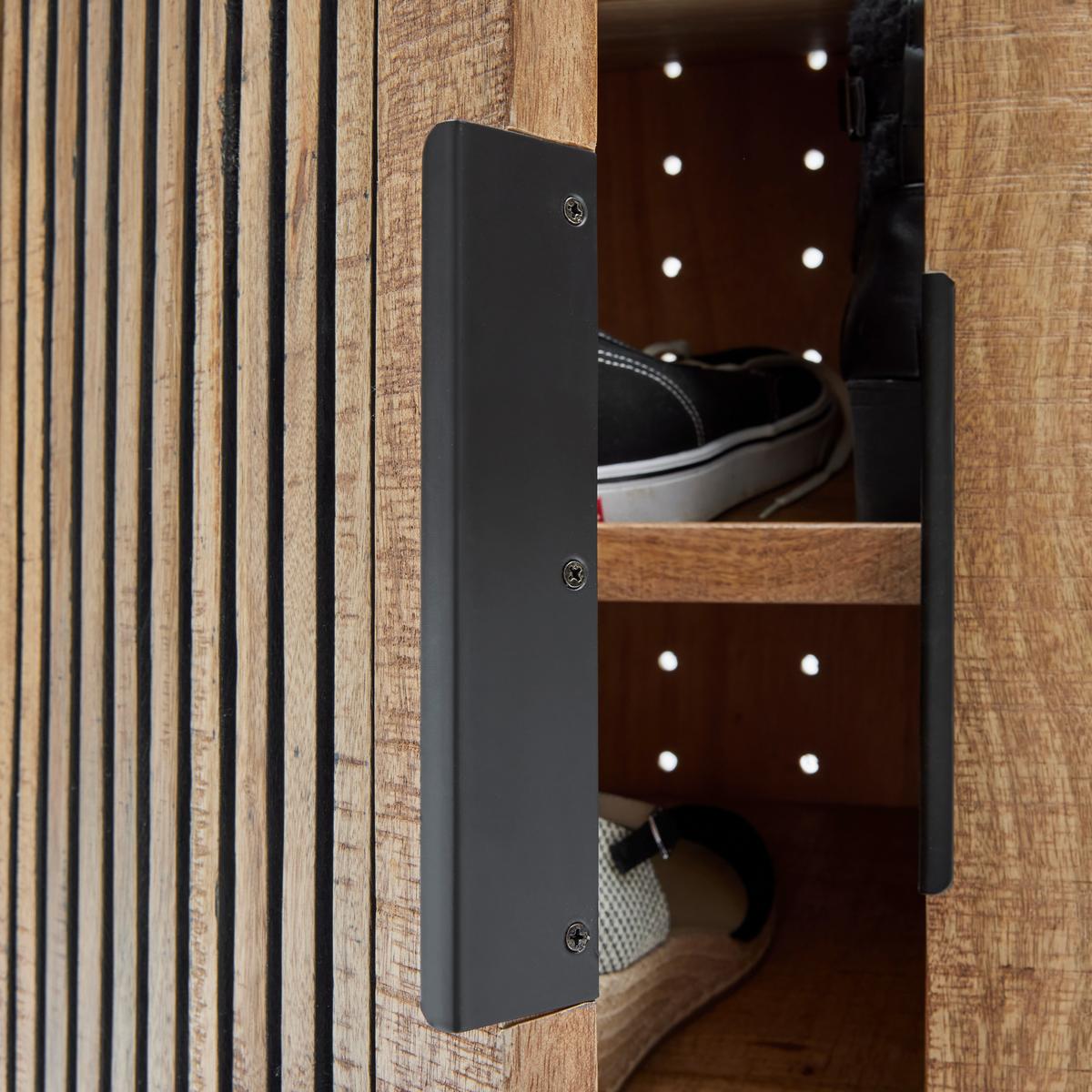 BOTNÍK EVEREST -EXKLUSIV- - černá/přírodní barvy, Natur, kov/dřevo (88/130/40cm) - Mömax