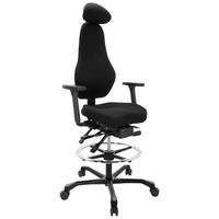 Bürostuhl Resistio Work Schwarz Bis 120 Kg - Schwarz, Basics, Kunststoff/Textil (70/126/54cm) - MID.YOU