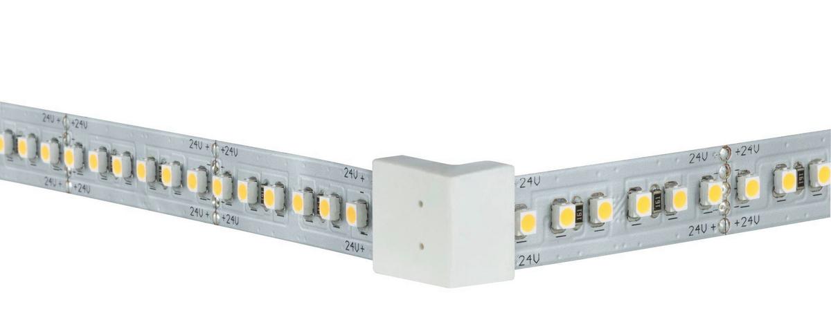 LED-Streifen Connector Eckverbindung Weiß - Weiß, Basics, Kunststoff (1,7/1,2cm) - Paulmann