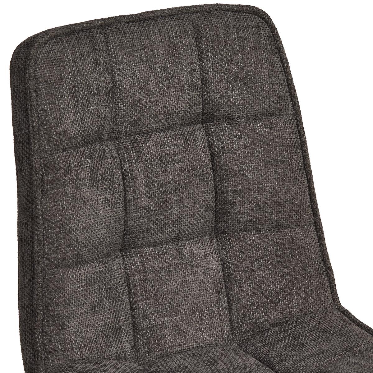 Vierfußstuhl Nevio Leinenoptik Anthrait, B: 45 cm - Anthrazit/Schwarz, KONVENTIONELL, Holz/Textil (45/89/58cm) - MID.YOU