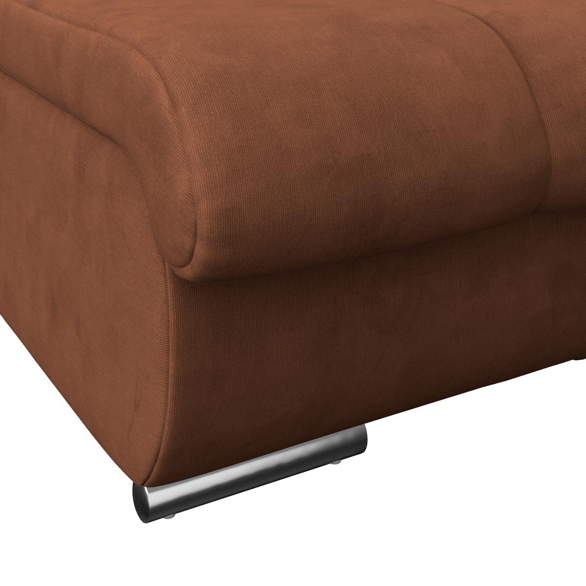 Hocker Multi - Chromfarben/Cognac, MODERN, Textil (100/43/80cm) - Luca Bessoni