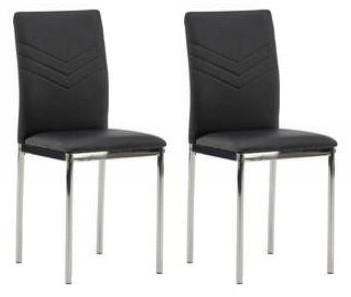 Stuhl Lily Schwarz/Chromfarben B: 40 cm - Chromfarben/Schwarz, MODERN, Textil/Metall (40/89/43cm) - Livetastic