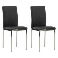 Stuhl Lily Schwarz/Chromfarben B: 40 cm - Chromfarben/Schwarz, MODERN, Textil/Metall (40/89/43cm) - Livetastic