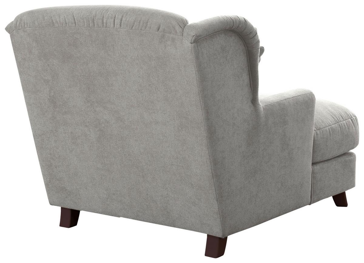 XXXL-Sessel Asado silberfarben teilmassiv, B: 109 cm - Dunkelbraun/Silberfarben, MODERN, Holzwerkstoff/Textil (109/104/145cm) - Sit & More
