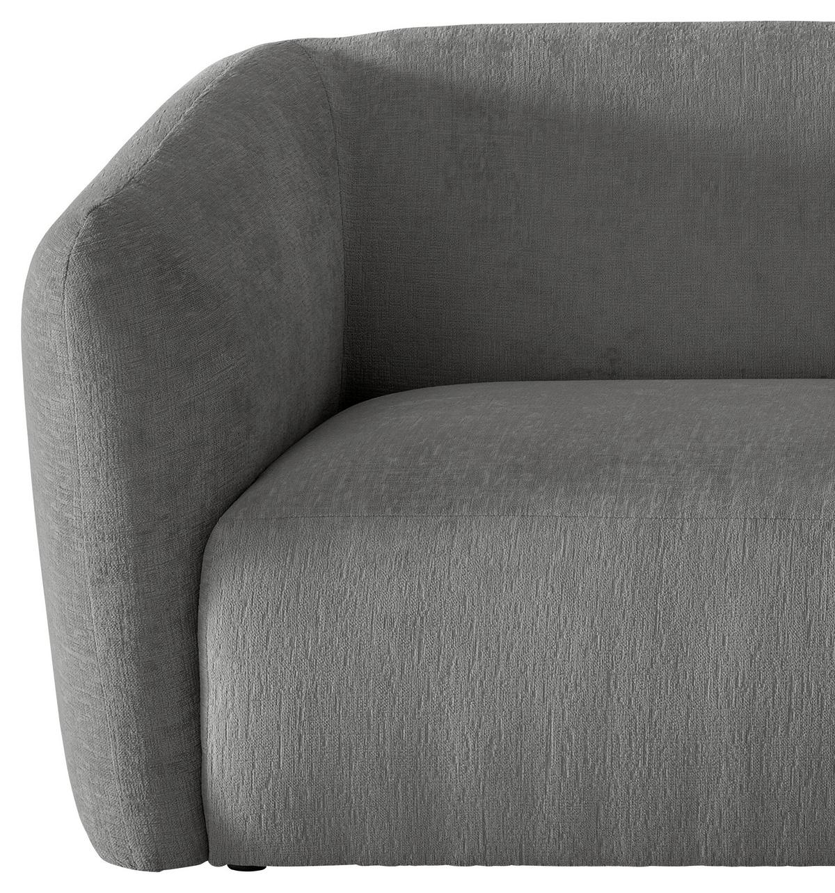 Ecksofa Jesi, Graubraun S: 238x107 Cm - Graubraun/Schwarz, MODERN, Textil (238/107cm) - Livetastic