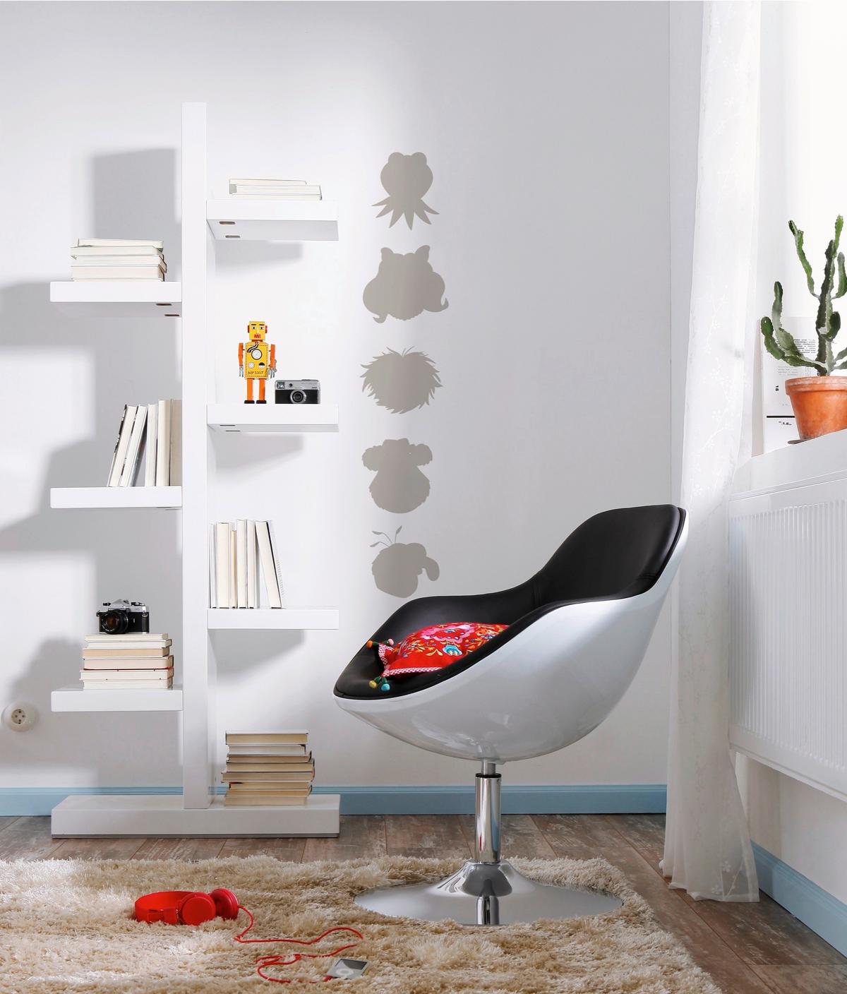 Dekosticker 14005h - Klar/Grau, LIFESTYLE, Kunststoff (50/70cm)