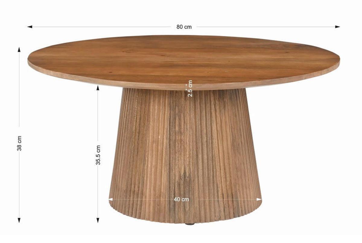 COUCHTISCH Naturfarben B: 80 cm - Naturfarben, Design, Holz (80/80/38cm) - MID.YOU