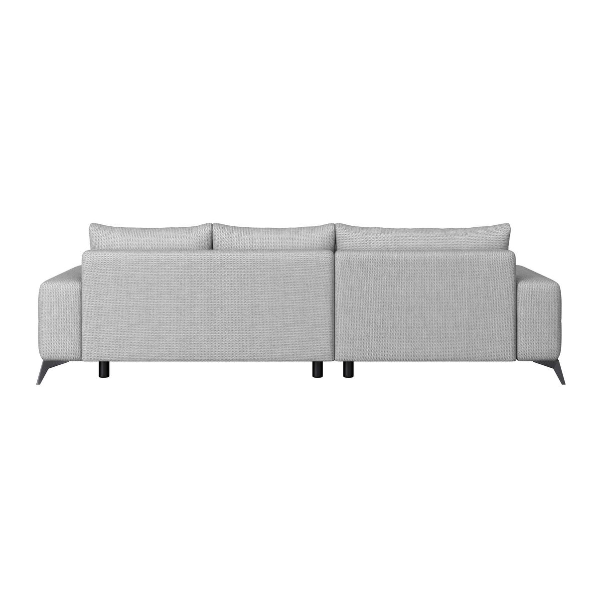 Ecksofa Mauro Grau, mit Schlaffunktion - Schwarz/Grau, Trend, Textil (175/290cm) - Luca Bessoni
