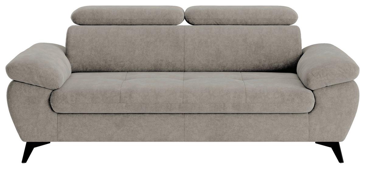 3-sitzer-sofa Hudson Schlammfarben B: 215 Cm - Schlammfarben/Schwarz, Textil (215/84/100cm) - MID.YOU