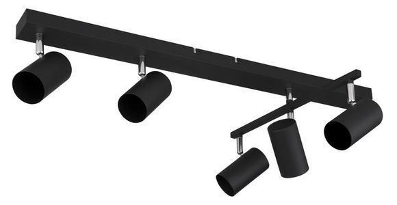 Strahler Felix 5-flammig Verstellbar L: 70 Cm - Schwarz, MODERN, Metall (70/35/17cm) - Luca Bessoni