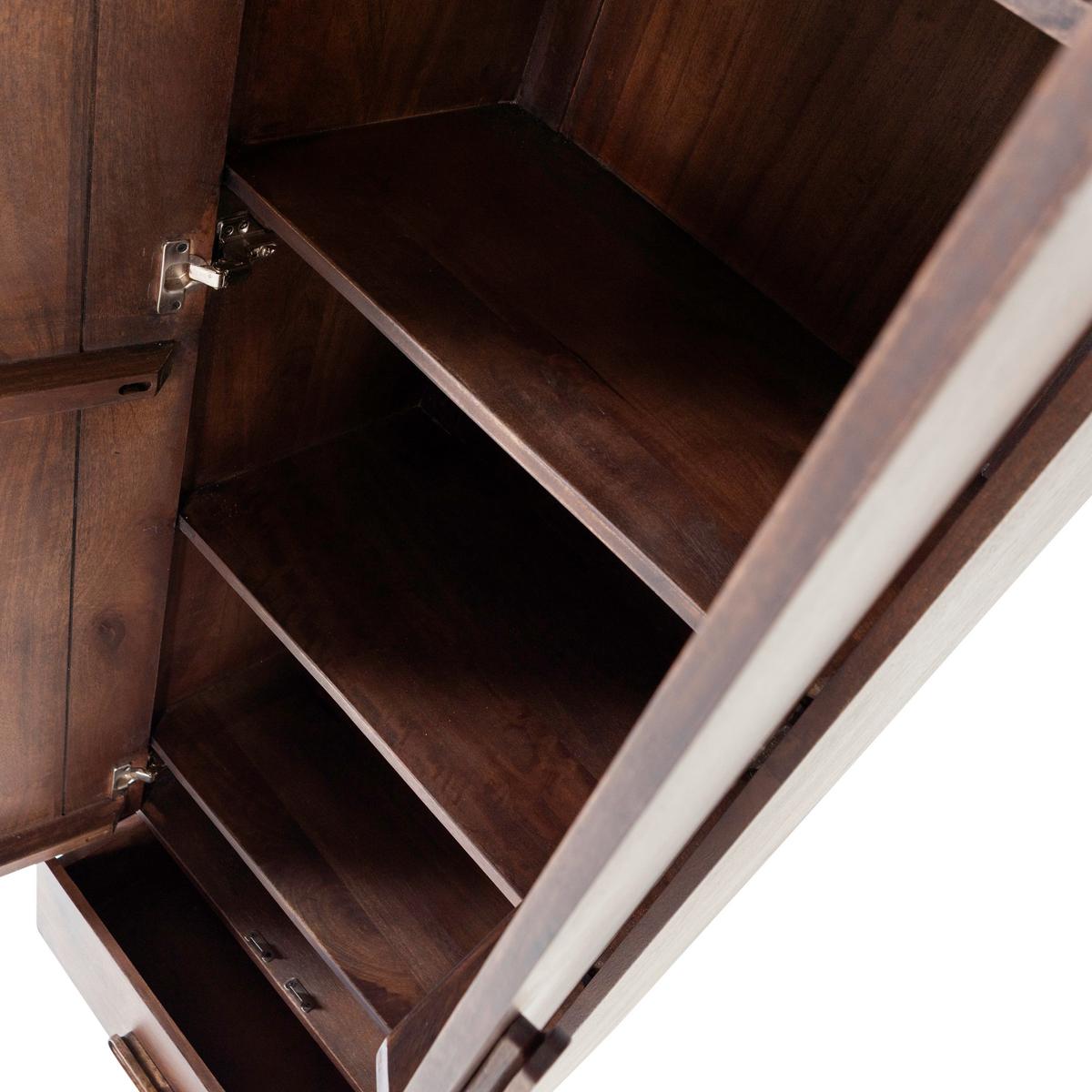 Mehrzweckschrank Liya Dunkelbraun B: 60 cm - Dunkelbraun, Design, Holz (60/200/35cm) - Livetastic