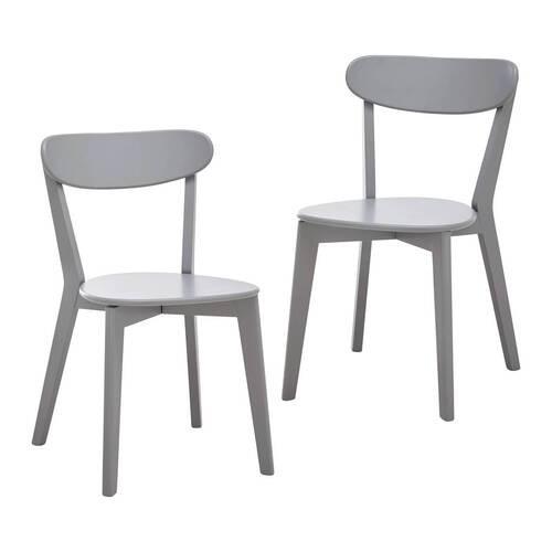 Sada 2 židlí LORCA šedá - šedá, Moderní, dřevo (45/79/52cm) - Bessagi Home