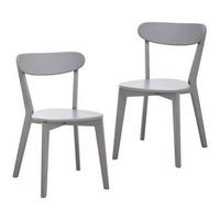 Sada 2 stoličiek LORCA sivá - sivá, Modern, drevo (45/79/52cm) - Bessagi Home