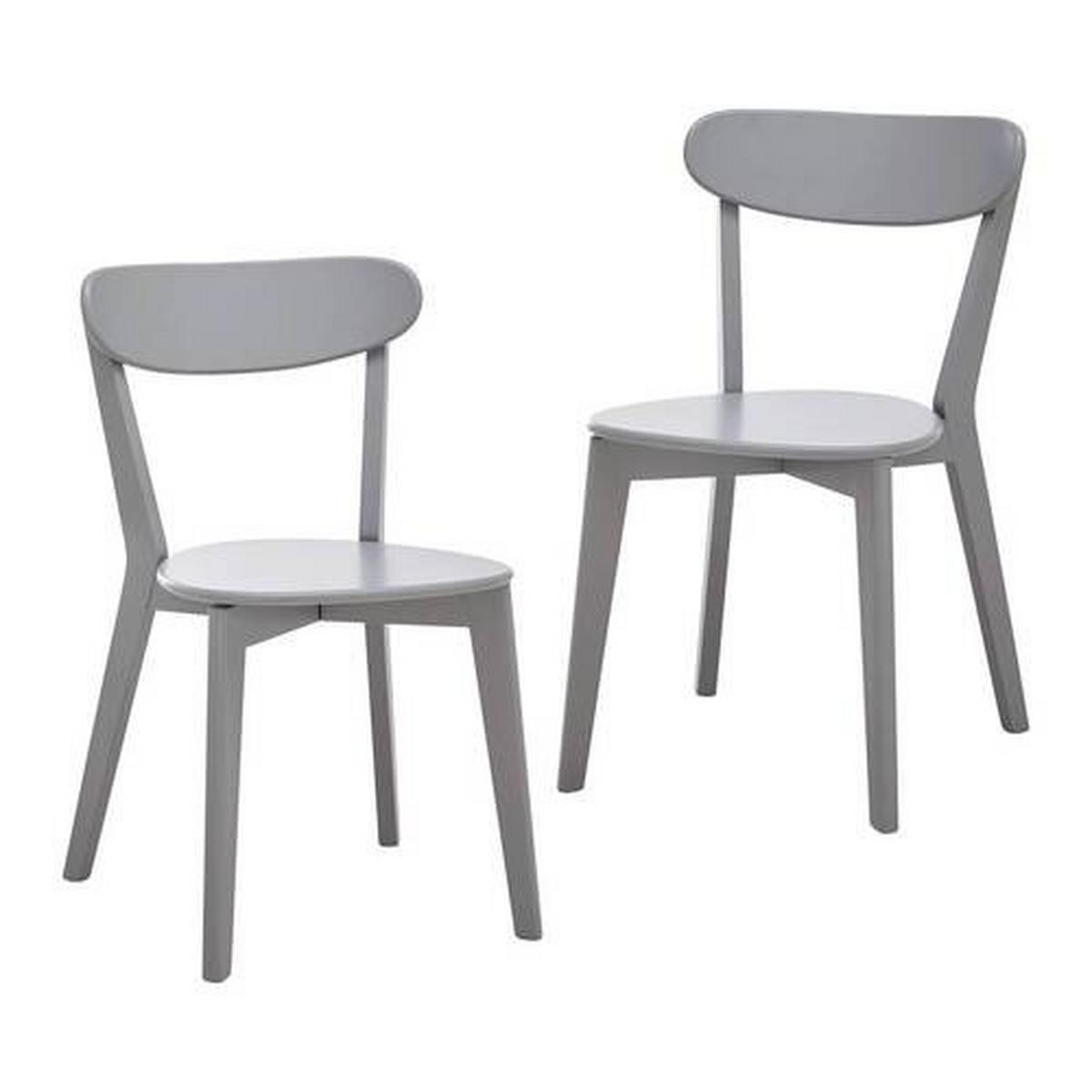Sada 2 stoličiek LORCA sivá - sivá, Modern, drevo (45/79/52cm) - Bessagi Home