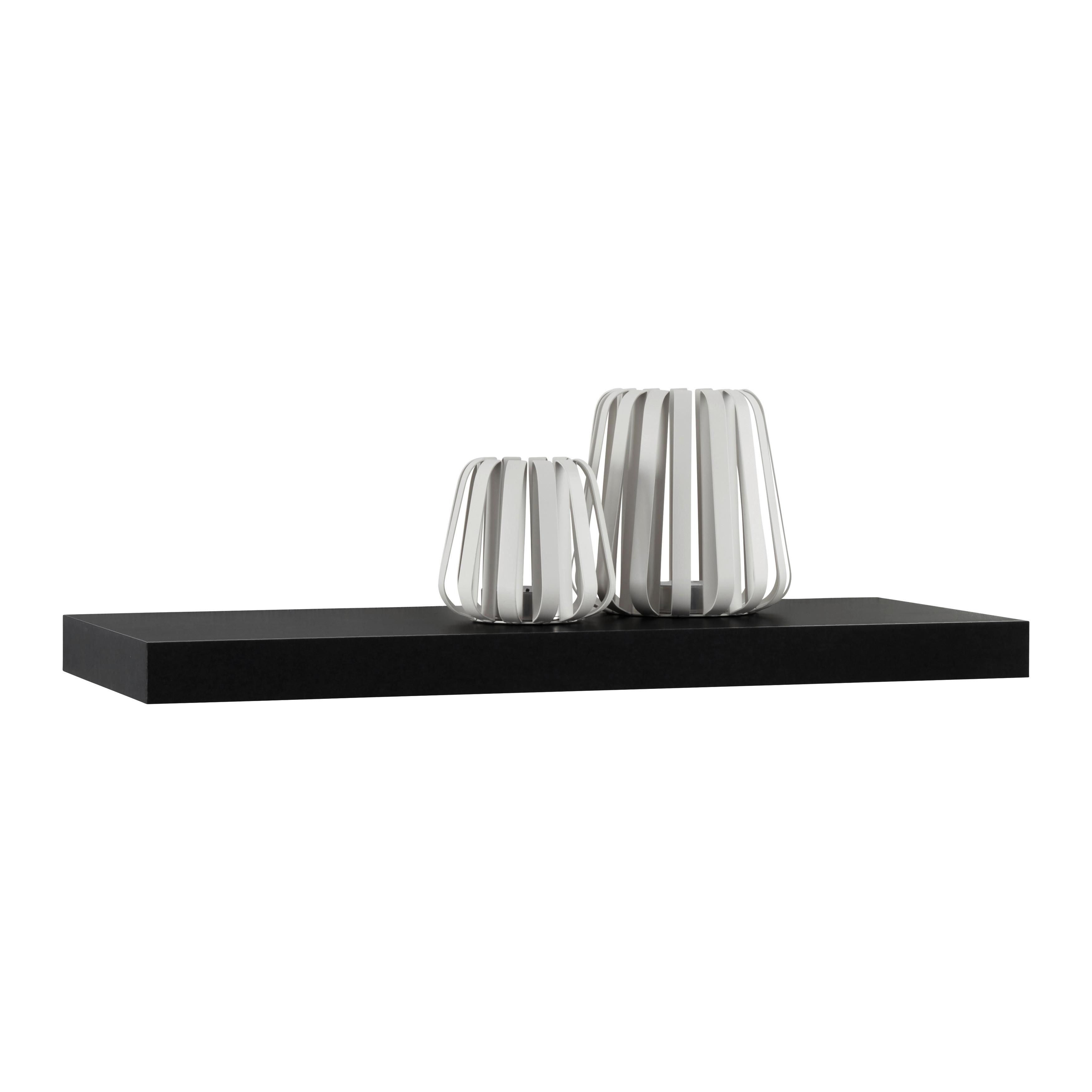 NÁSTĚNNÁ POLICE MISTER OFFICE -SB- - černá, Moderní, kompozitní dřevo (60/4/24cm) - Mömax