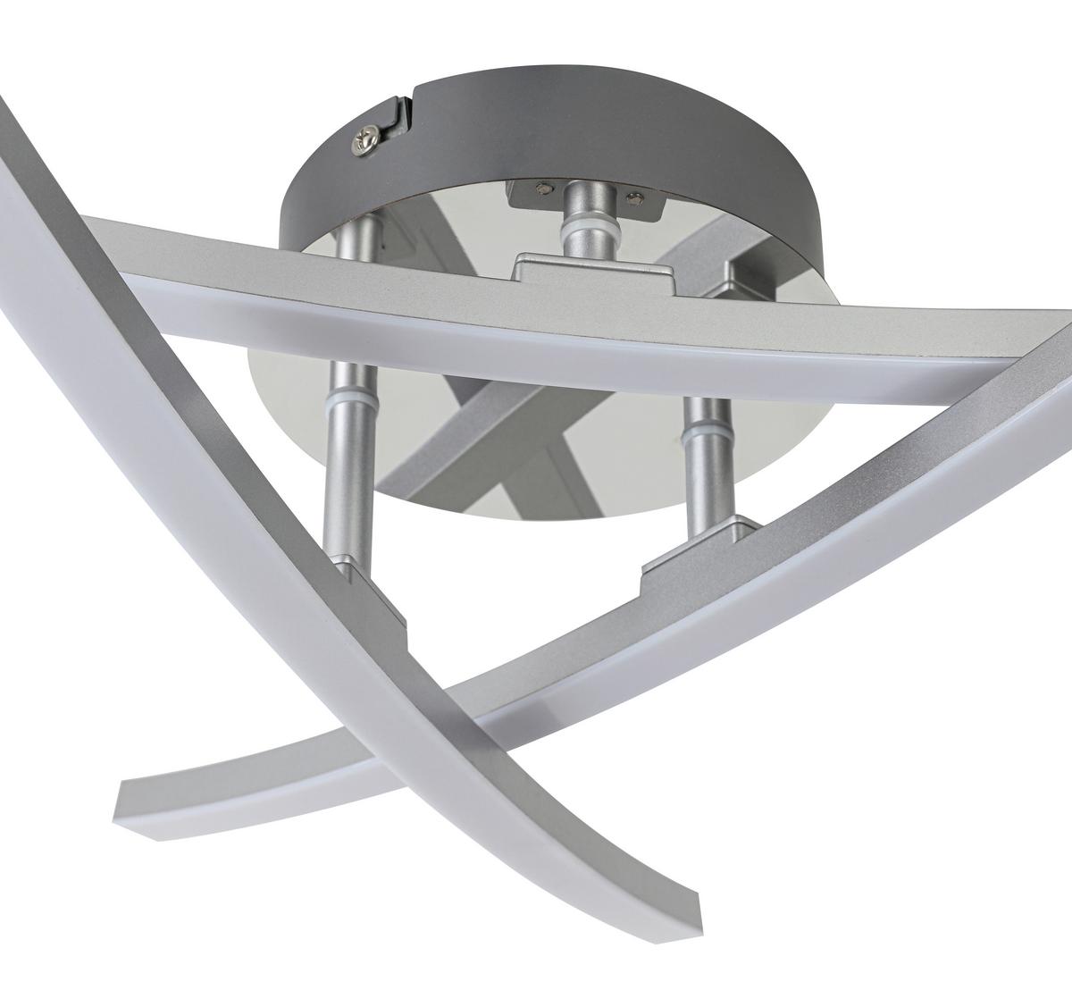 LED-Deckenleuchte Coco - Chromfarben/Silberfarben, Basics, Kunststoff/Metall (52/11cm) - Luca Bessoni