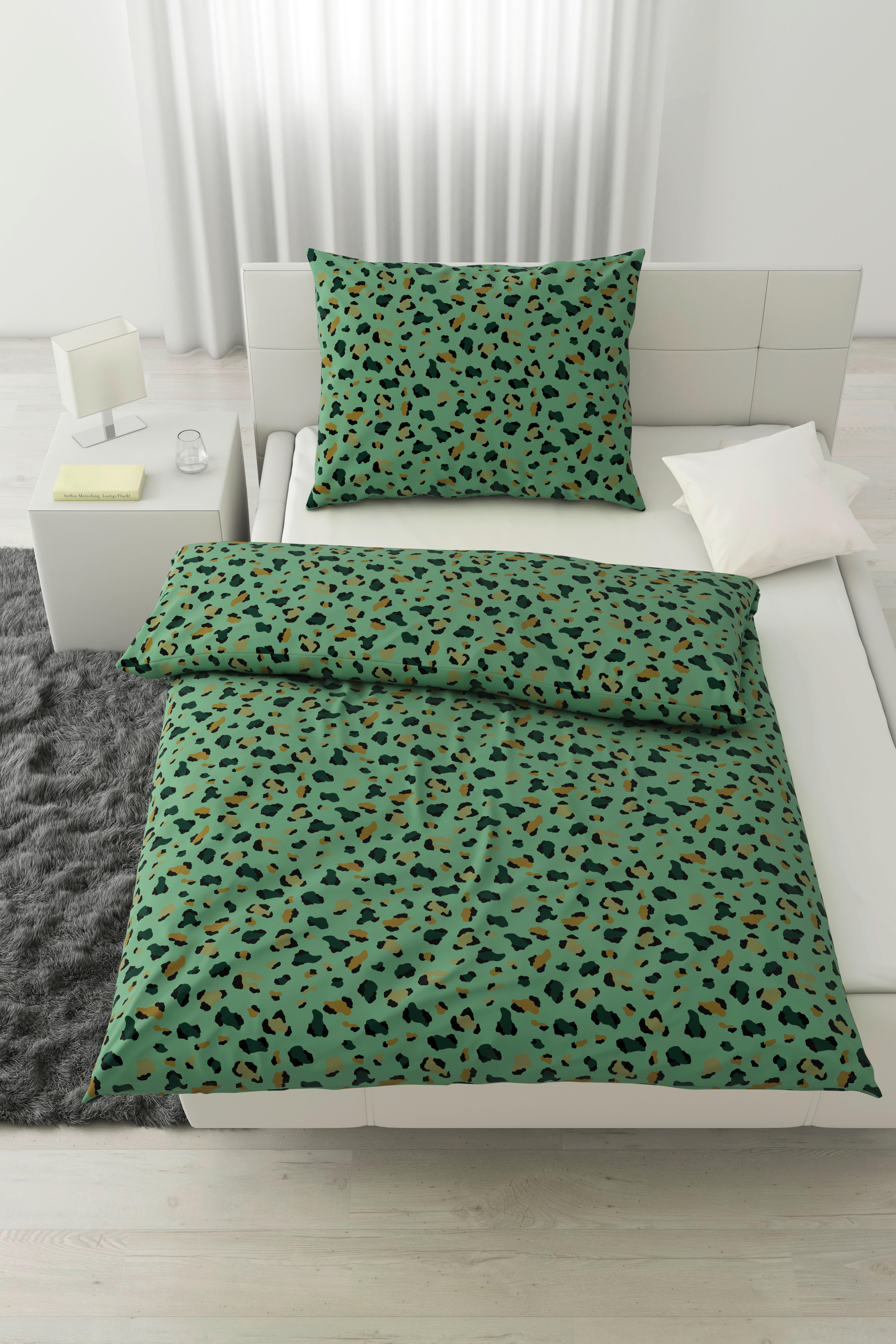 Posteľná Bielizeň Animal, 140/200cm, Zelená - zelená, textil (140/200cm) - Modern Living
