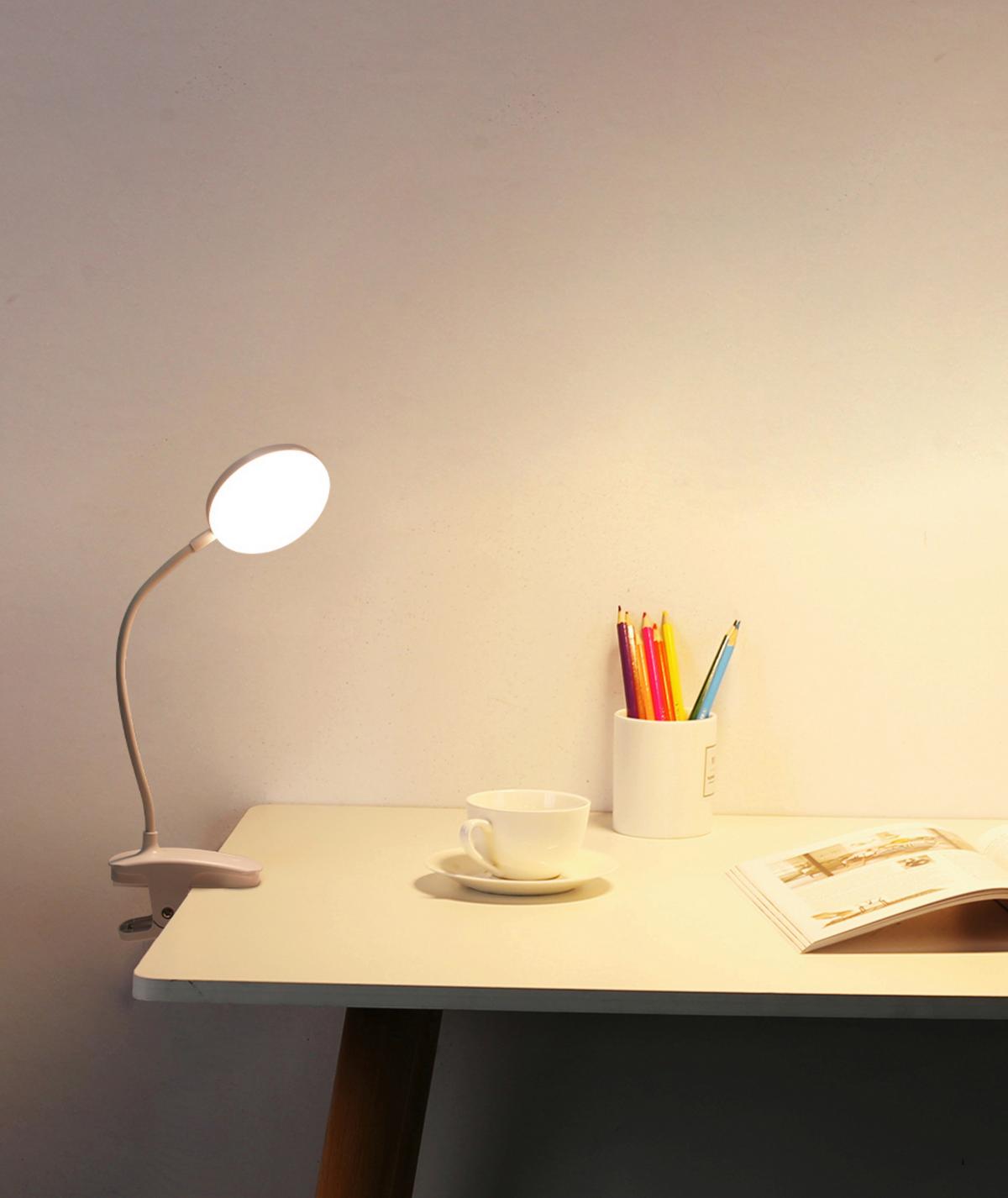 Íróasztallámpa Lida - fehér, Modern, műanyag/fém (12/10/45cm) - Luca Bessoni