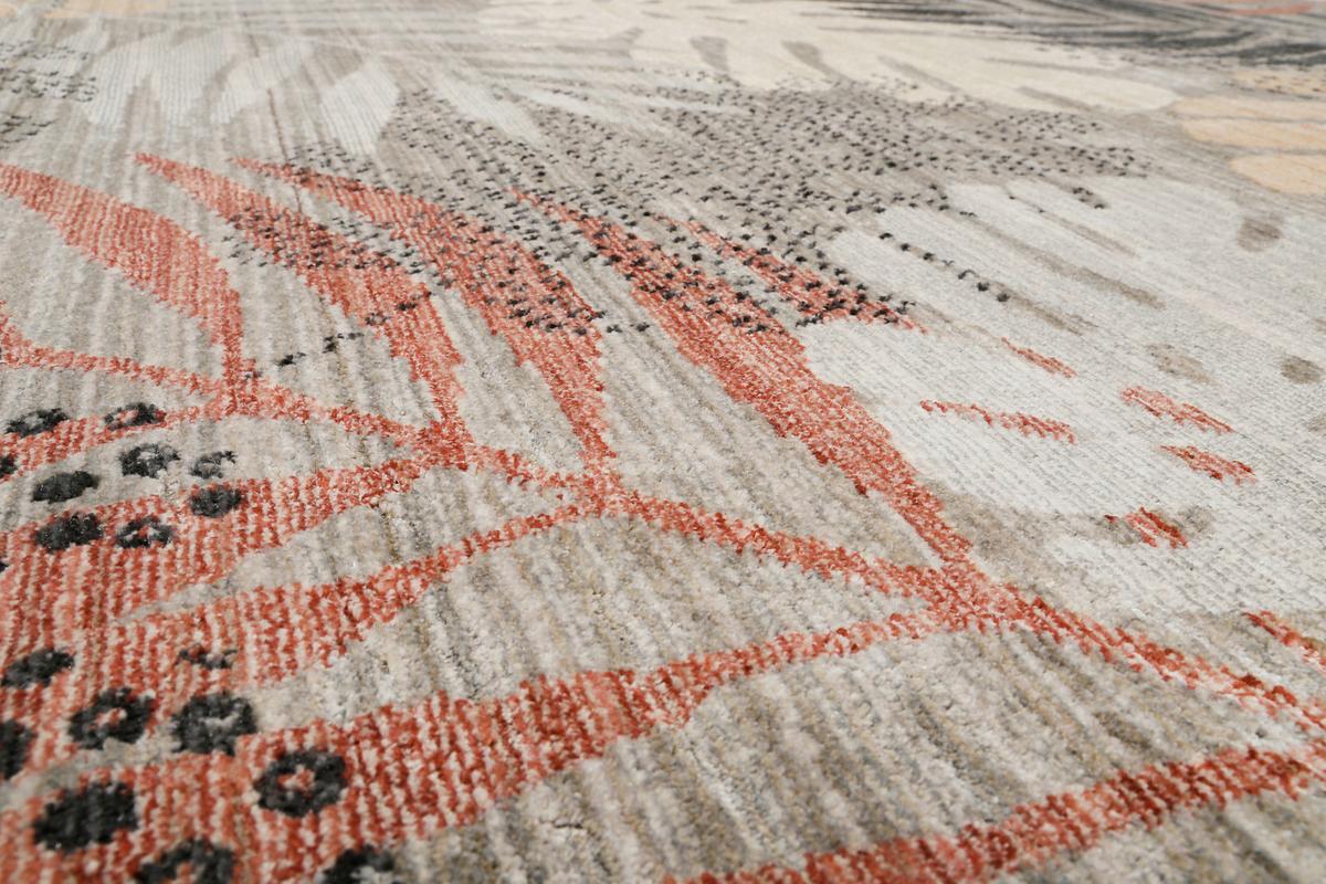 Webteppich Florence Grau/Rot/Beige 200x290 cm - Beige/Rot, KONVENTIONELL, Textil (200/290cm) - Esprit