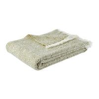 Měkká deka Chevron, 130/170cm - bílá/zelená, Moderní, textil (130/170cm) - Modern Living