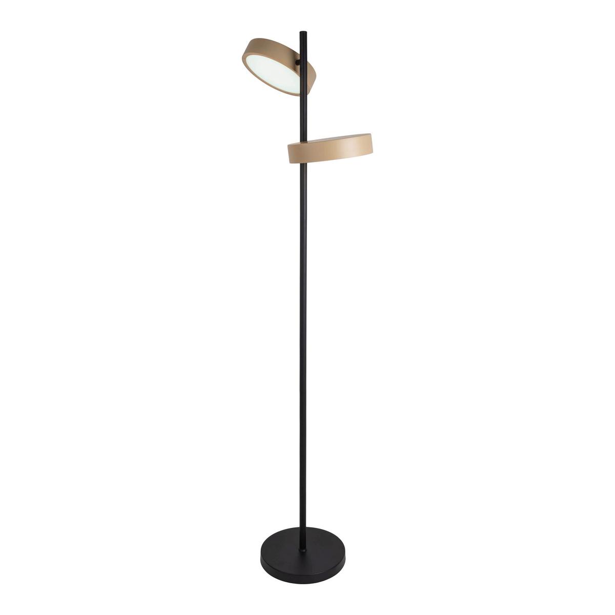 LED-Stehleuchte 2075511 Tessa - Goldfarben/Schwarz, Natur, Kunststoff/Metall (28/165cm) - Näve