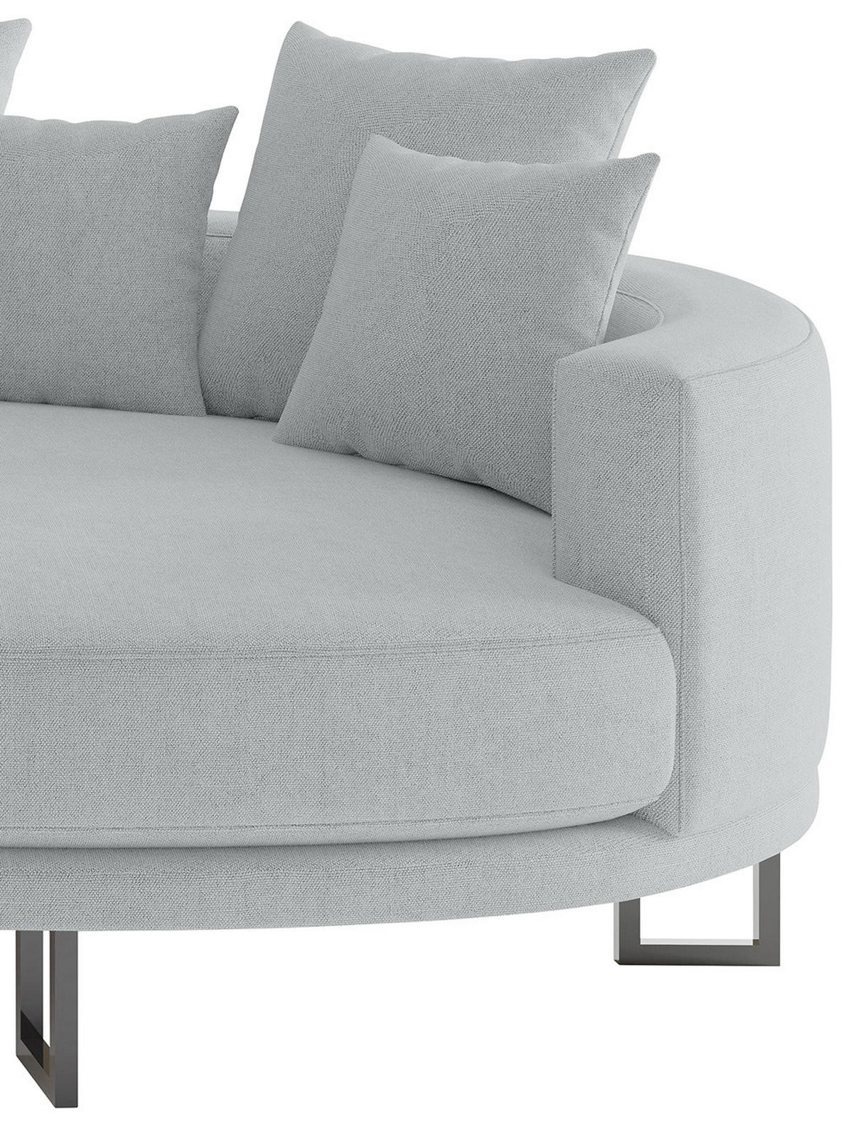 Bigsofa Natalia Grau S: 283x150 cm - Schwarz/Grau, Design, Textil (283/150cm) - Livetastic
