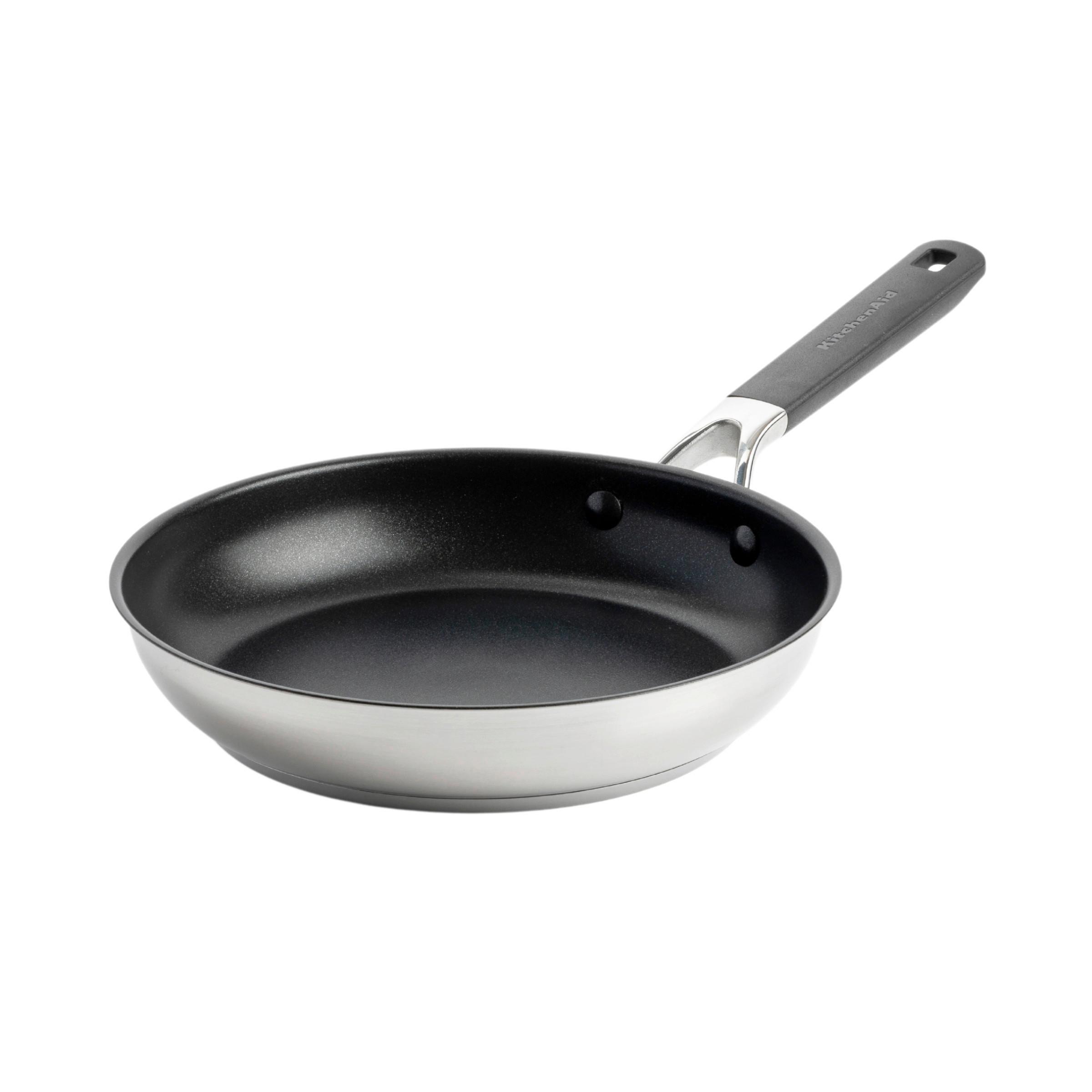 Bratpfanne Classic Stainless Silberfarben D: 30 Cm - Silberfarben, Basics, Kunststoff/Metall (30cm) - Kitchenaid