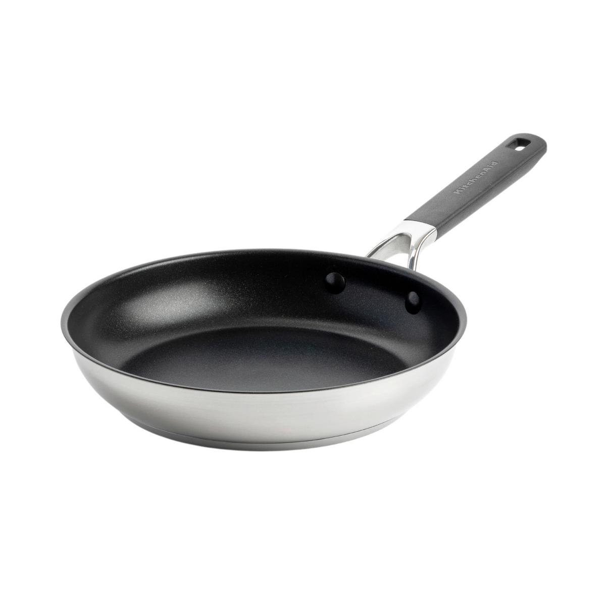 Bratpfanne Classic Stainless Silberfarben D: 30 Cm - Silberfarben, Basics, Kunststoff/Metall (30cm) - Kitchenaid