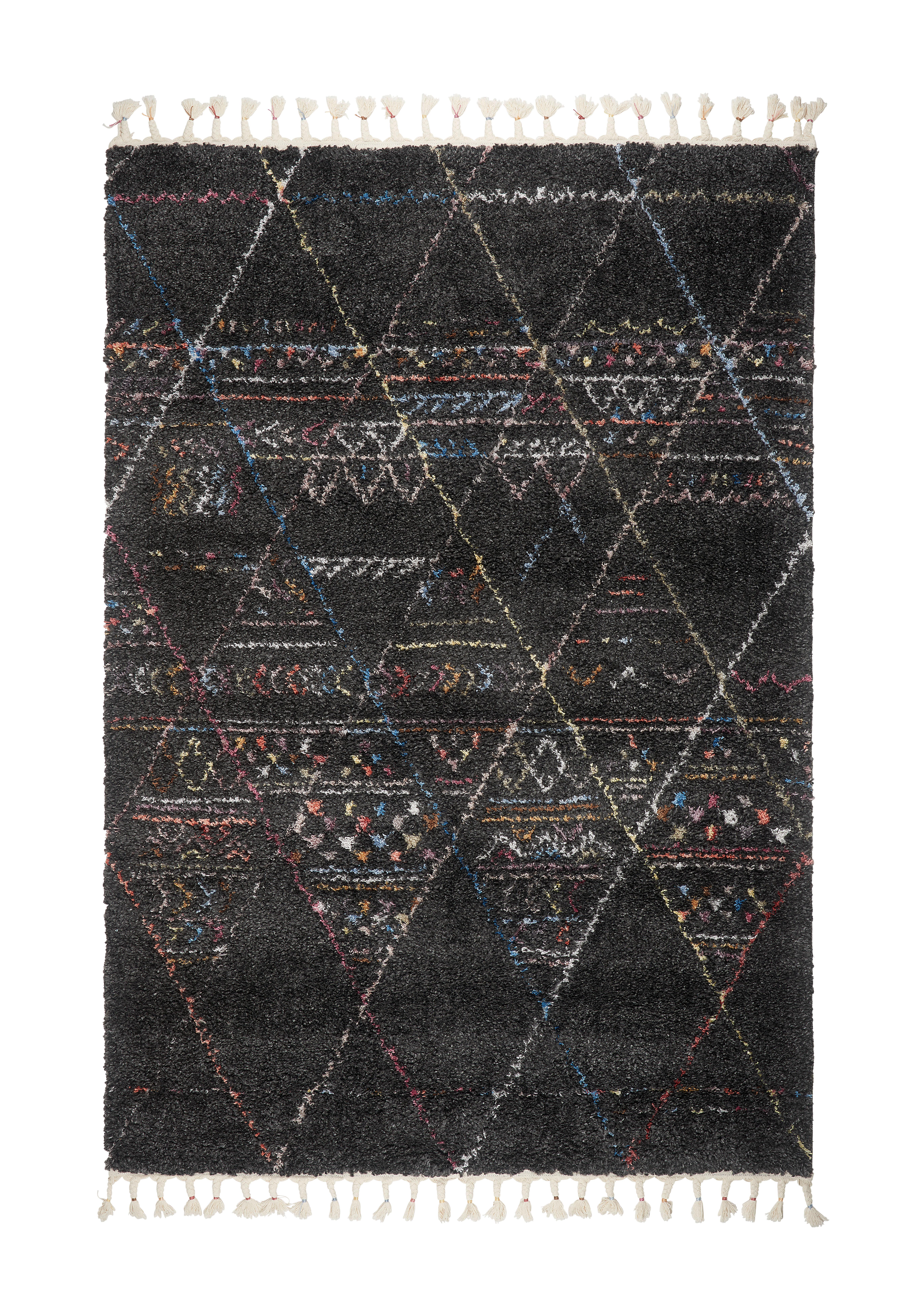 Hochflor Teppich Anthrazit Esmeralda 120x170 cm - Anthrazit, ROMANTIK / LANDHAUS, Textil (120/170cm) - James Wood
