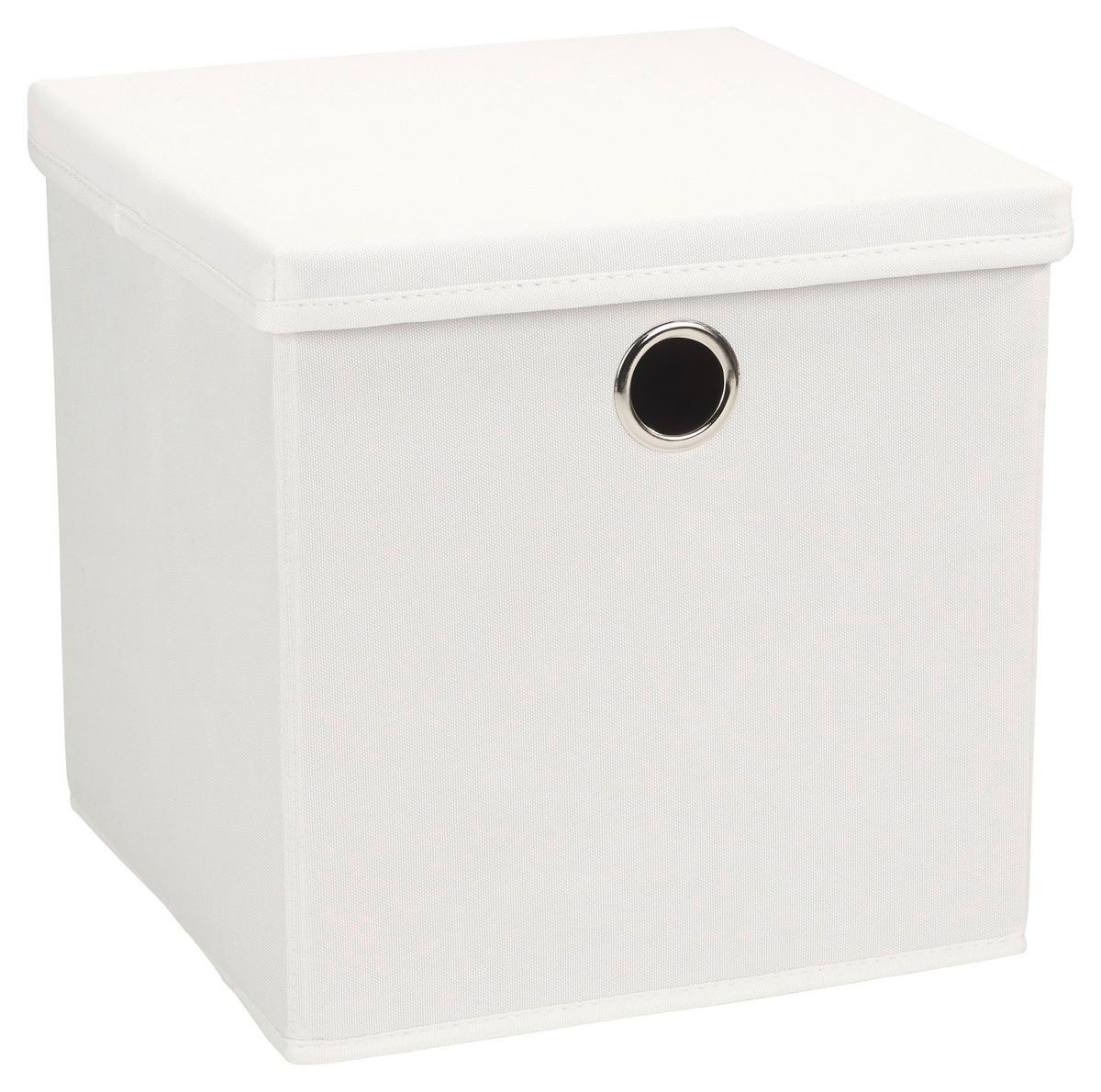 Aufbewahrungsbox Echtwerk Falt/aufbewahrungsbox - Weiß, Design, Textil (30/30/30cm) - Echtwerk
