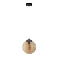 Hängeleuchte 22123-1bk - Schwarz, Basics, Glas/Metall (25/36cm)