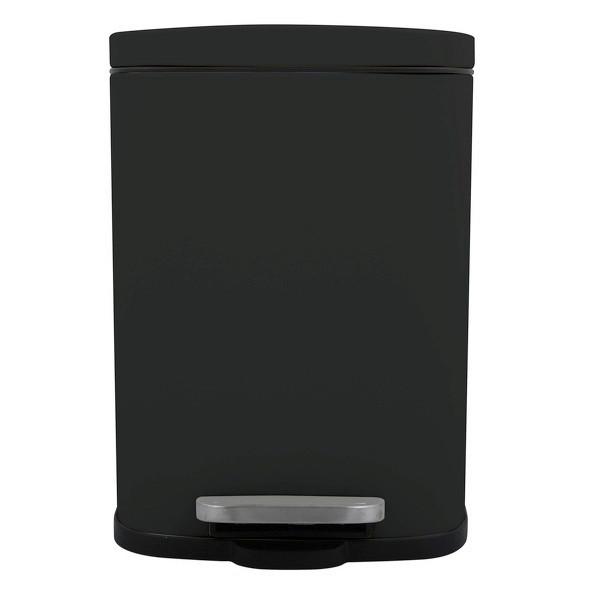 Treteimer Akira 12l Schwarz Metall LxBxH: 28x19,3x37,9 cm - Schwarz, Basics, Kunststoff/Metall (28/19,3/37,9cm) - Spirella