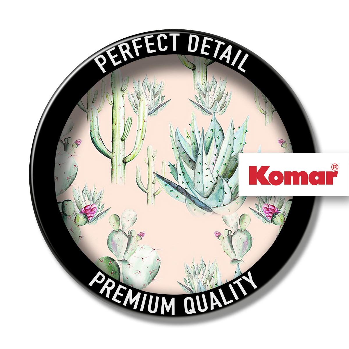 Vliestapete Cactus Rose - Rosa/Grün, Basics (400/250cm) - Komar