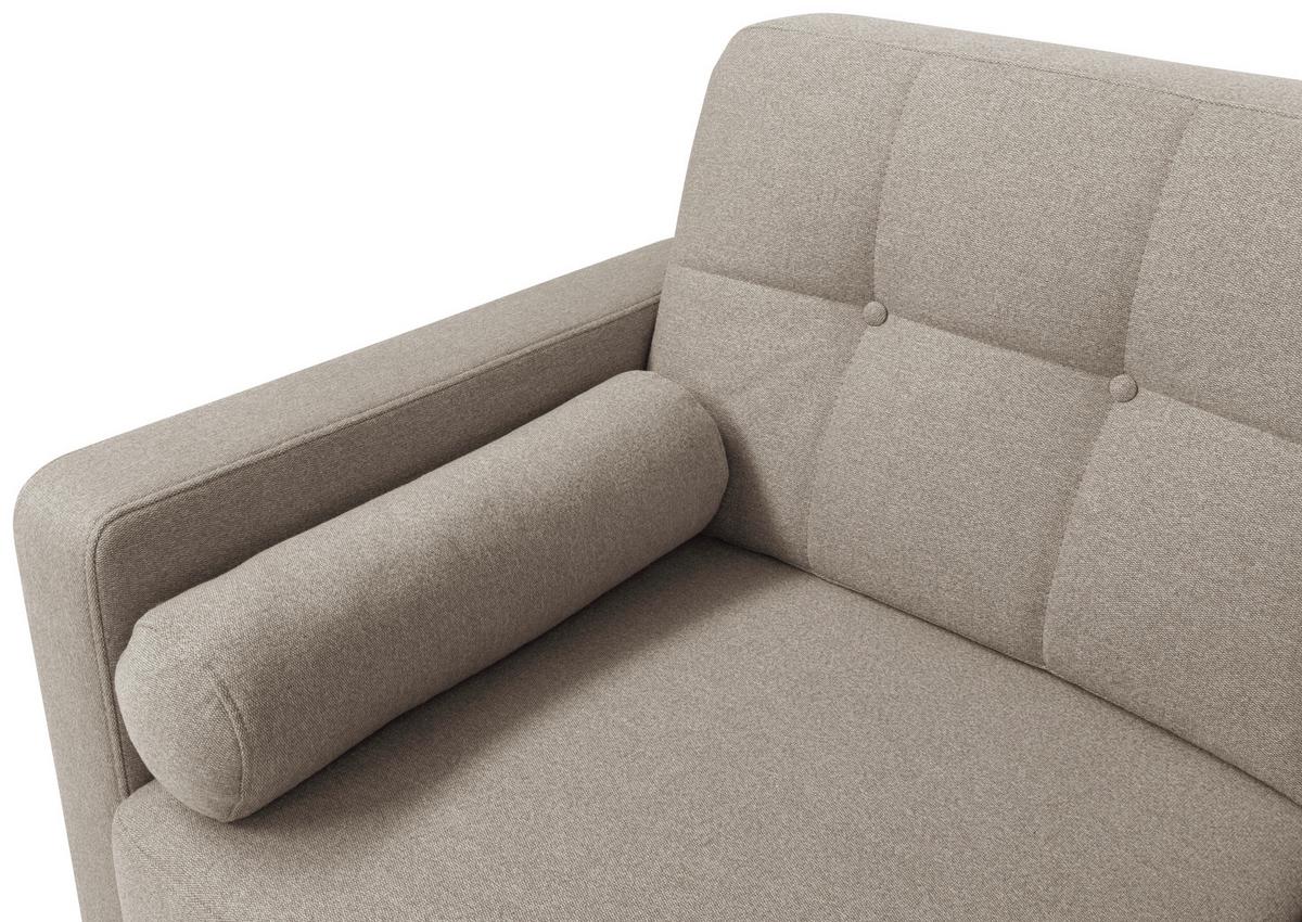 Eckschlafsofa Noret Beige S: 242/242 Cm - Beige/Eiche Wotan, KONVENTIONELL, Textil (242/242cm) - MID.YOU
