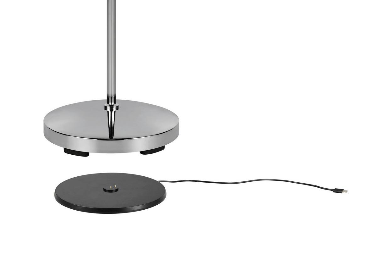 LED-Stehleuchte, dimmbar R44541106 - Chromfarben/Transparent, Basics, Kunststoff/Metall (22/130,5cm)