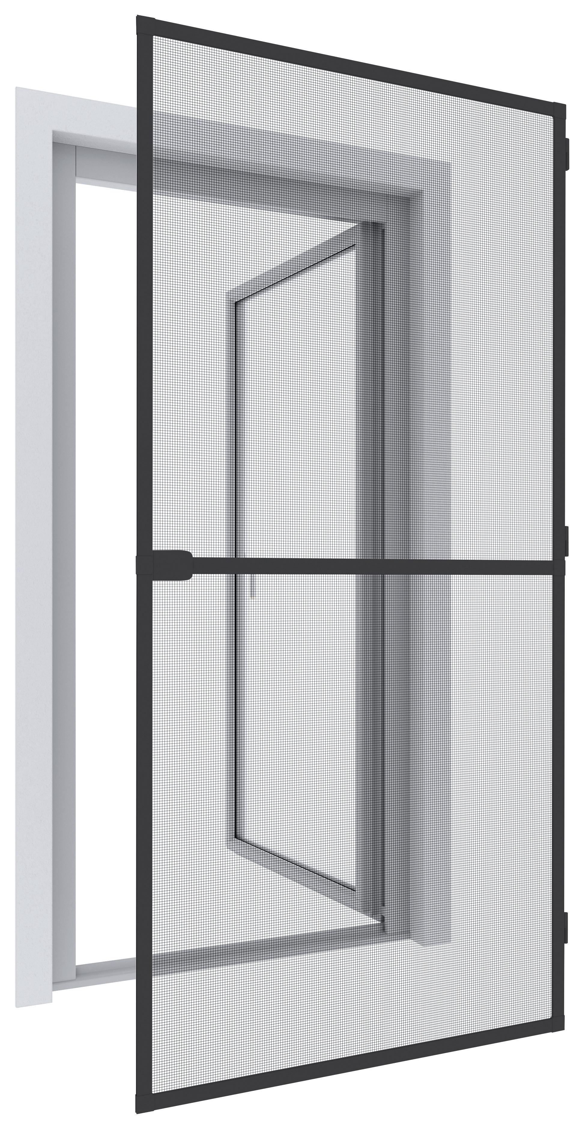 Insektenschutzgitter Rahmentür 100x210 Cm - Anthrazit, KONVENTIONELL, Kunststoff/Metall (100/210cm)