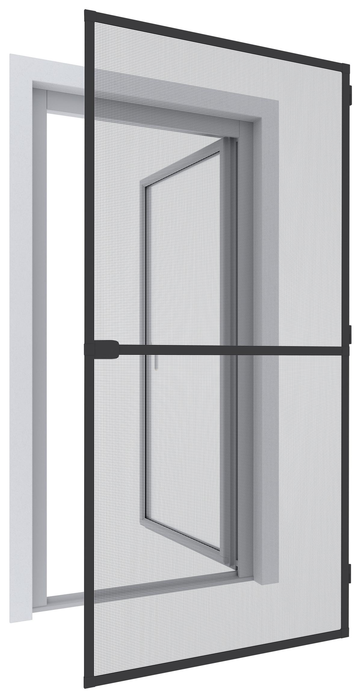 Insektenschutzgitter Rahmentür 100x210 Cm - Anthrazit, KONVENTIONELL, Kunststoff/Metall (100/210cm)