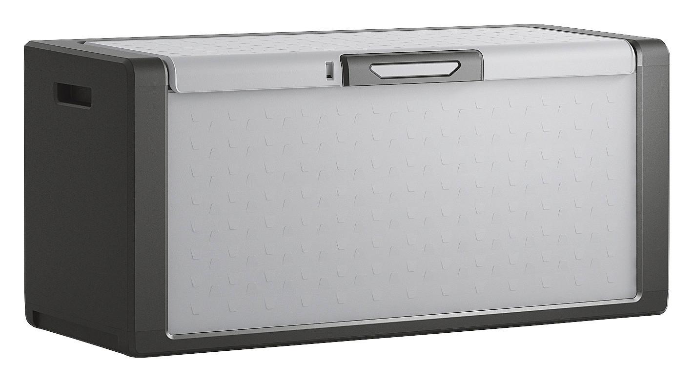 Kissenbox Wasserdicht Titan 118x55x49 Cm 300 L Grau - Schwarz/Grau, Basics, Kunststoff (118/55/49cm) - Keter