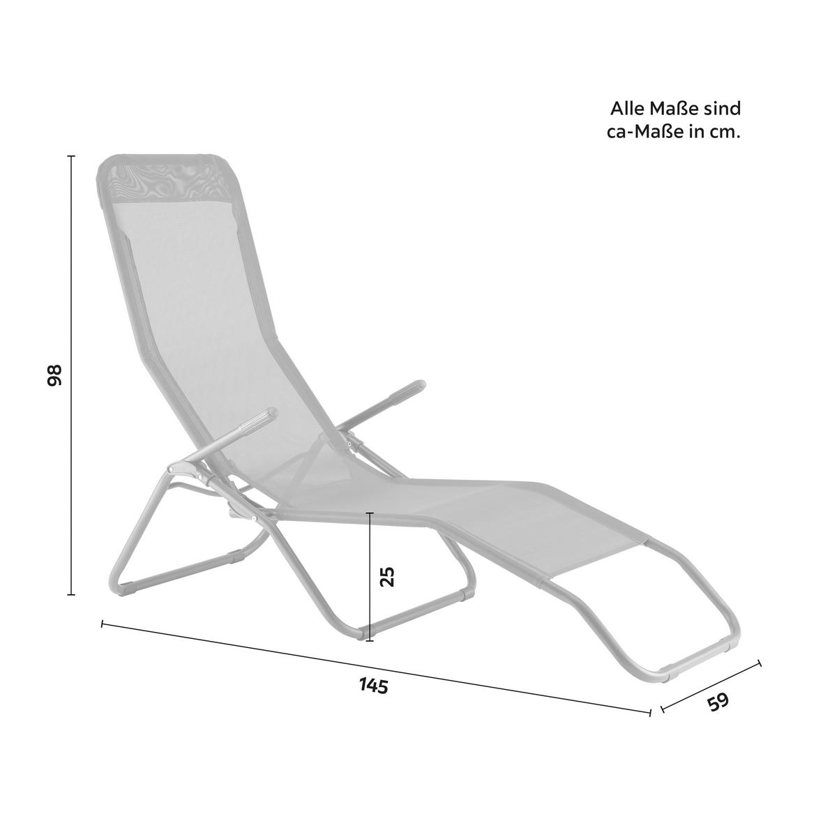 LEŽADLO NA OPAĽOVANIE GEORG - antracitová, Modern, textil/plast (145/98/59cm) - Mömax