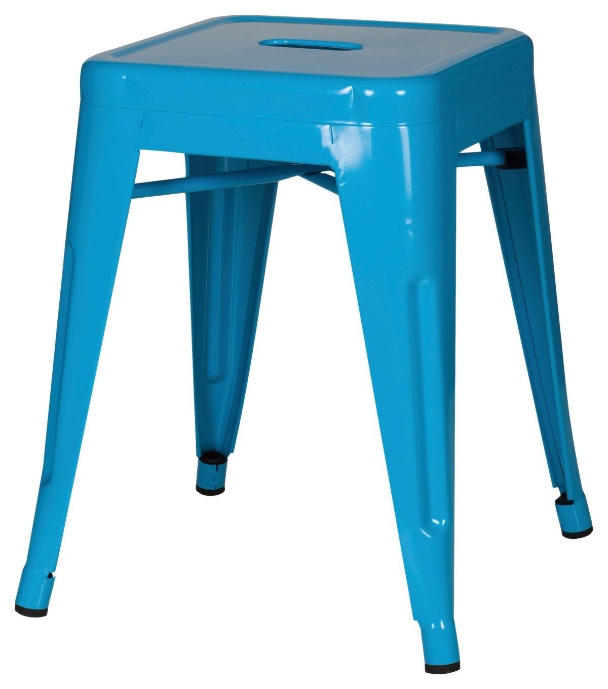 Hocker Vantaggio Stahl Hellblau H: 46 Cm Stapelbar - Hellblau, Basics, Metall (39/46/39cm) - MID.YOU