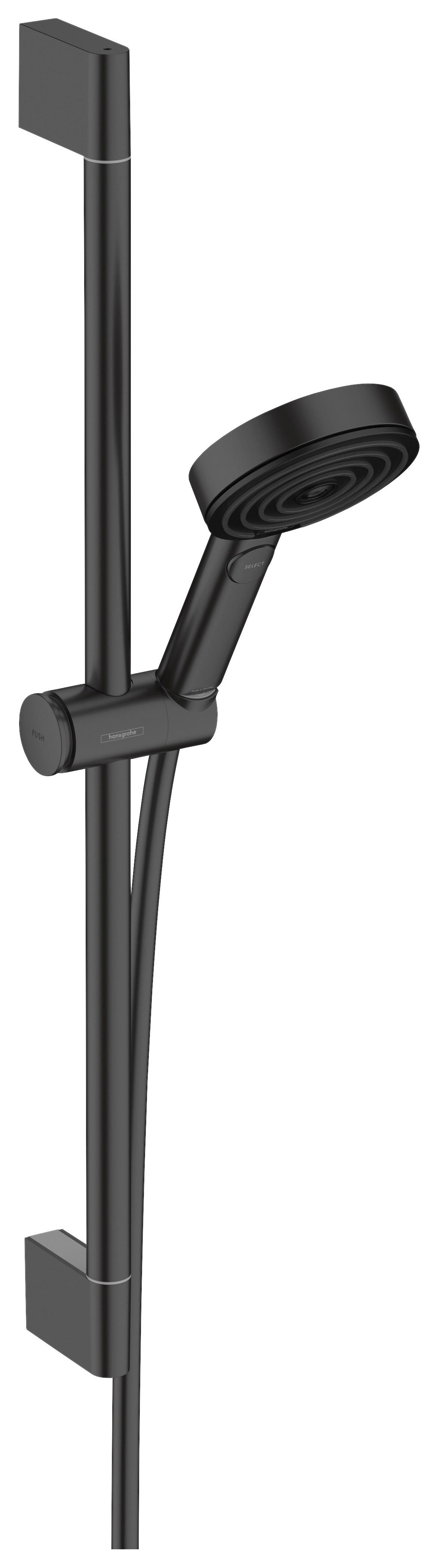 Brausegarnitur Pulsify Schwarz 3-Fach verstellbar - Schwarz, Basics, Kunststoff/Metall (10,5/66,9/29,7cm) - Hansgrohe