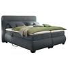 Boxspringbett Mit Topper 180x200 Evolution Verstellbar - Anthrazit/Schwarz, KONVENTIONELL, Textil (180/200cm) - MID.YOU