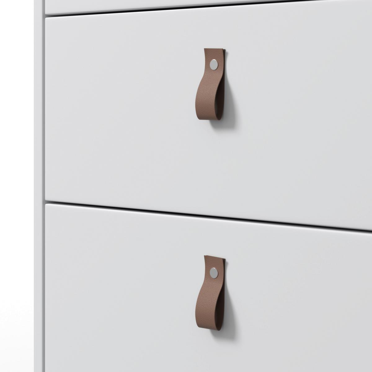 Komoda Mick - bílá/černá, Moderní, kompozitní dřevo/plast (46/77/40cm) - Modern Living