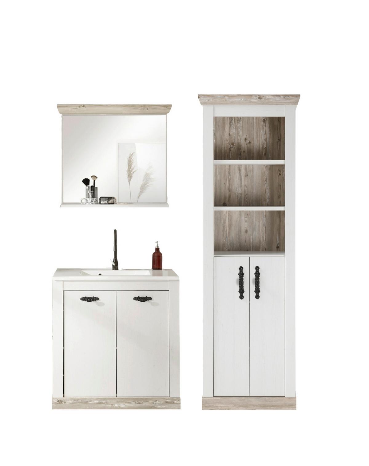 Badezimmer Florenz Pinienfarben B: 81cm - Pinienfarben, Design, Naturmaterialien/Holzwerkstoff (81/200/35cm) - MID.YOU