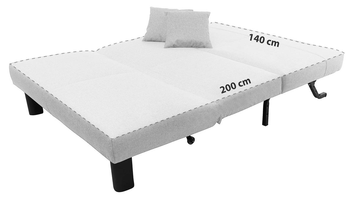 Schlafsofa Columbus Braun Inkl. Zierkissen - Schwarz/Braun, Design, Textil (145/84/100cm) - Max Winzer