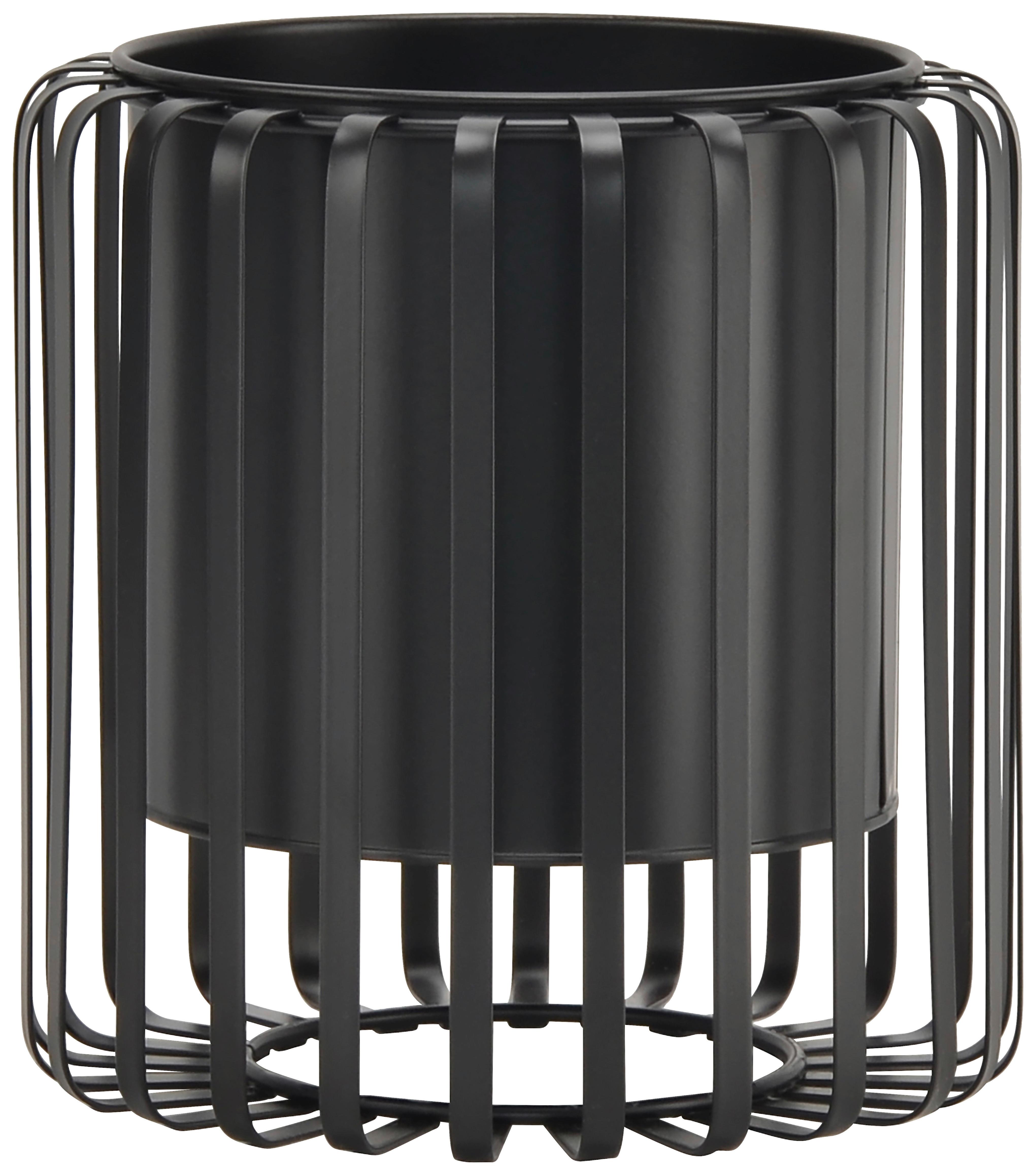 Květináč RIO - černá, kov (19,5/20,03cm) - Mömax