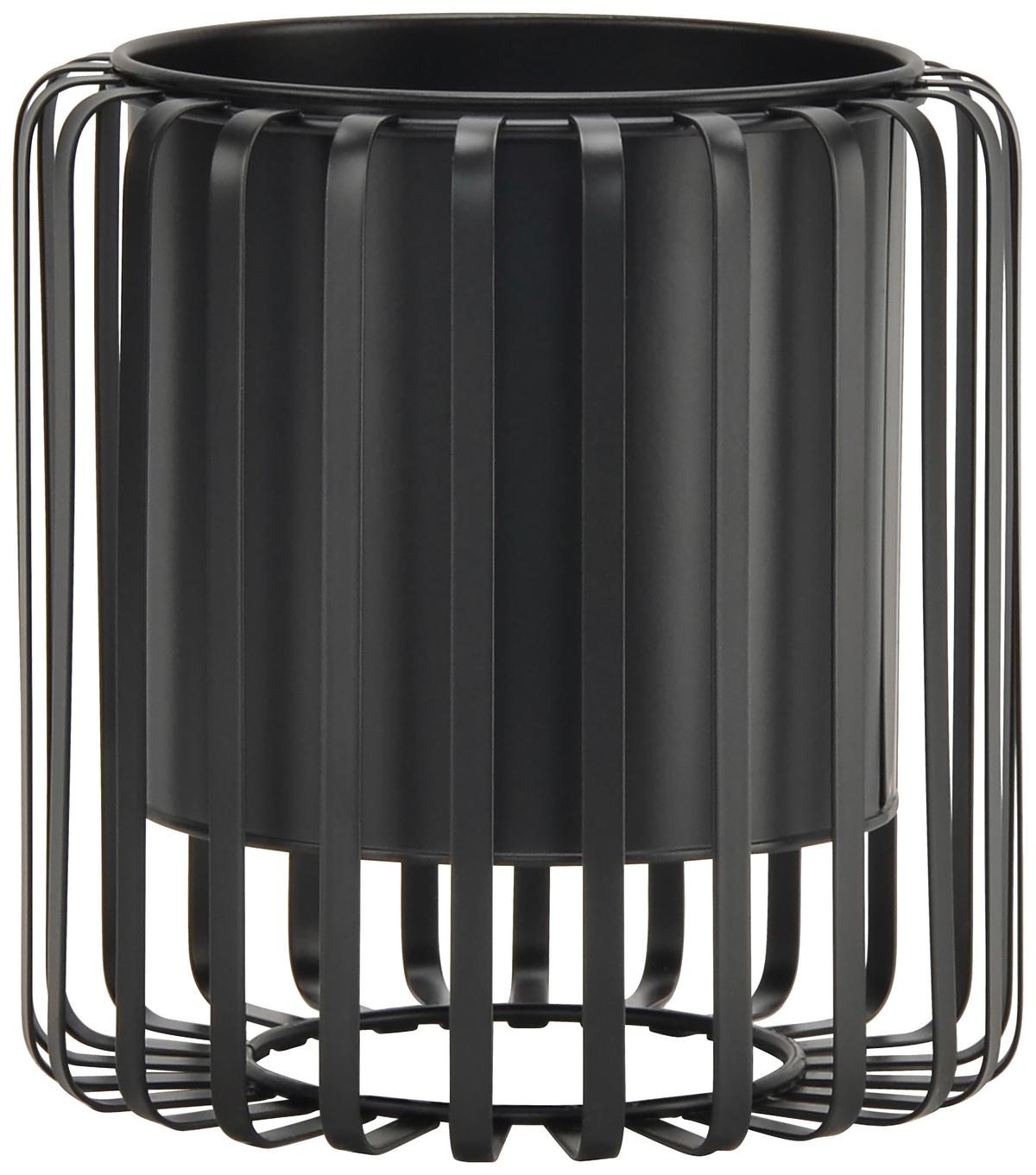 Črepník RIO - čierna, kov (19,5/20,03cm) - Mömax